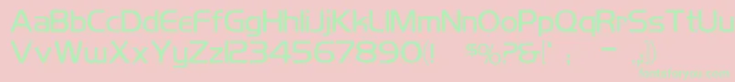 KoshgarianLight Font – Green Fonts on Pink Background