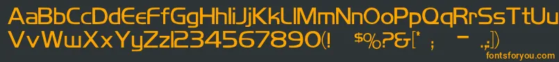 KoshgarianLight Font – Orange Fonts on Black Background