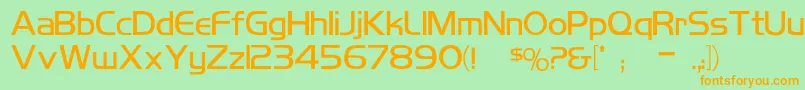 KoshgarianLight Font – Orange Fonts on Green Background