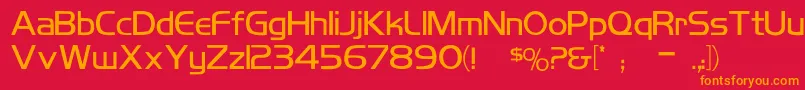 KoshgarianLight Font – Orange Fonts on Red Background