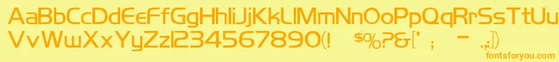 KoshgarianLight Font – Orange Fonts on Yellow Background