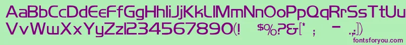 KoshgarianLight Font – Purple Fonts on Green Background