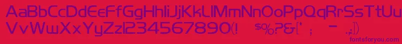 KoshgarianLight Font – Purple Fonts on Red Background