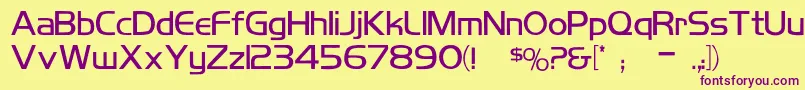 KoshgarianLight Font – Purple Fonts on Yellow Background