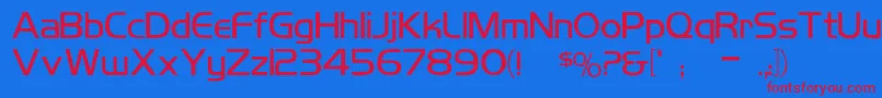 KoshgarianLight Font – Red Fonts on Blue Background