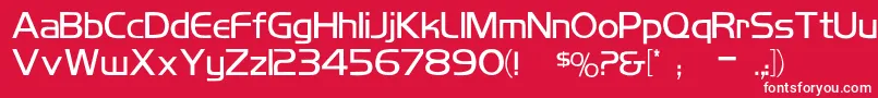 KoshgarianLight Font – White Fonts on Red Background