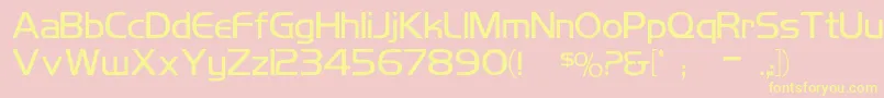 KoshgarianLight Font – Yellow Fonts on Pink Background