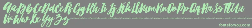 Hubster Font – Green Fonts on Gray Background