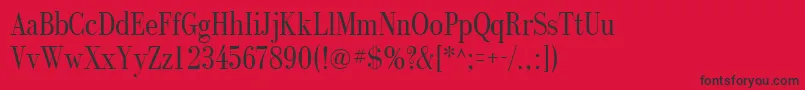 フォントRecitalSsi – 赤い背景に黒い文字