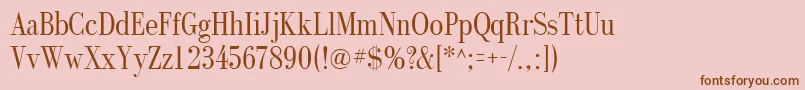 RecitalSsi Font – Brown Fonts on Pink Background