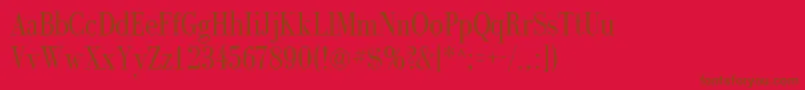 RecitalSsi Font – Brown Fonts on Red Background