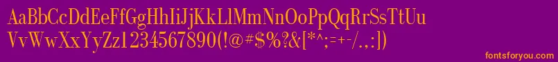 RecitalSsi Font – Orange Fonts on Purple Background