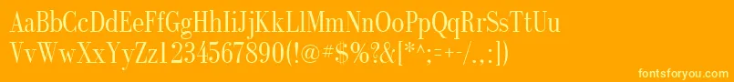 RecitalSsi Font – Yellow Fonts on Orange Background
