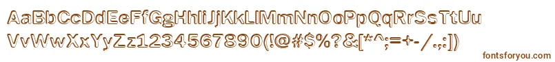 Шрифт Impress – коричневые шрифты на белом фоне
