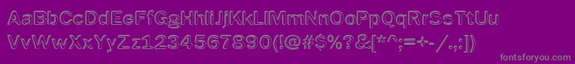 Impress-Schriftart – Graue Schriften auf violettem Hintergrund