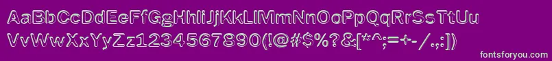 Impress Font – Green Fonts on Purple Background