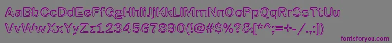 Impress Font – Purple Fonts on Gray Background