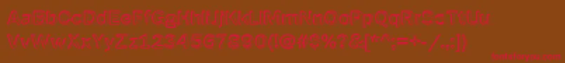 Impress Font – Red Fonts on Brown Background