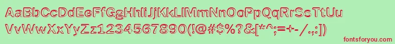 Impress Font – Red Fonts on Green Background