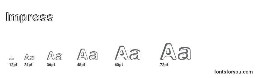 Impress Font Sizes