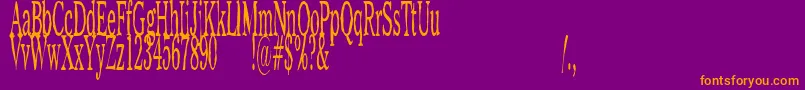 Chillymoe Font – Orange Fonts on Purple Background