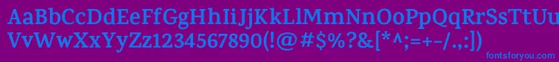 KarmaBold Font – Blue Fonts on Purple Background