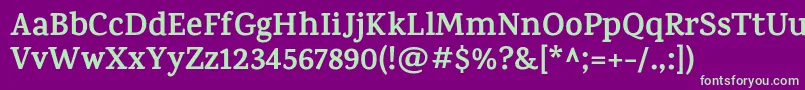 Шрифт KarmaBold – зелёные шрифты на фиолетовом фоне