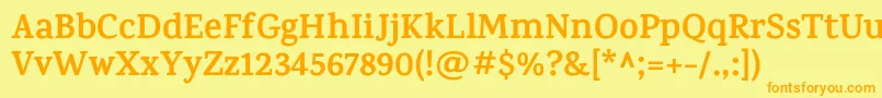 KarmaBold Font – Orange Fonts on Yellow Background