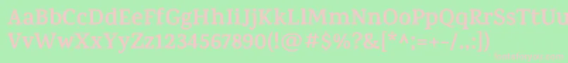 KarmaBold Font – Pink Fonts on Green Background