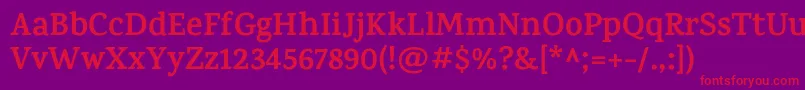 KarmaBold Font – Red Fonts on Purple Background