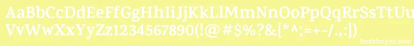 KarmaBold Font – White Fonts on Yellow Background