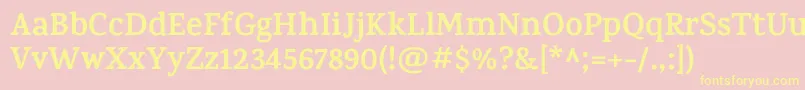 Шрифт KarmaBold – жёлтые шрифты на розовом фоне