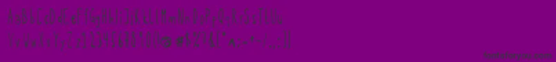 フォントKohicle25 – 紫の背景に黒い文字