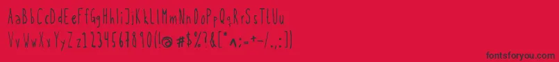 Kohicle25-Schriftart – Schwarze Schriften auf rotem Hintergrund