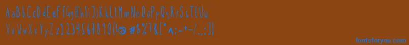 Kohicle25 Font – Blue Fonts on Brown Background