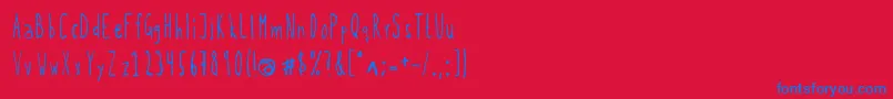 Kohicle25 Font – Blue Fonts on Red Background