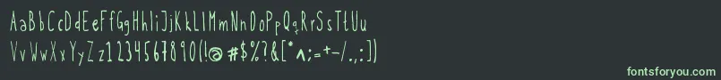 Шрифт Kohicle25 – зелёные шрифты на чёрном фоне