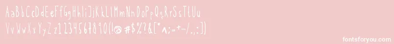 Kohicle25 Font – White Fonts on Pink Background