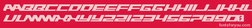 フォントRawhideRaw2012 – 赤い背景にピンクのフォント