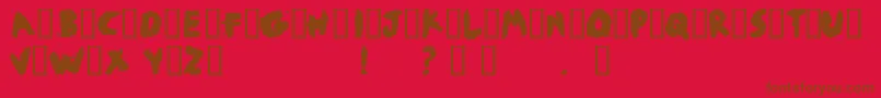 More about Jobby Font Jobby Font – Brown Fonts on Red Background