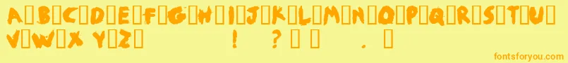Jobby Font – Orange Fonts on Yellow Background