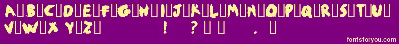 Jobby Font – Yellow Fonts on Purple Background