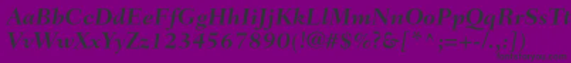 FairfieldltstdBolditalic Font – Black Fonts on Purple Background