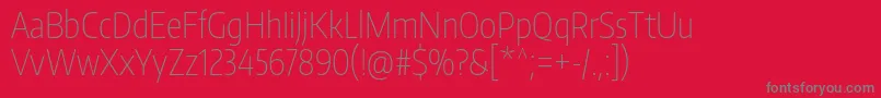 Шрифт EncodesanscompressedThin – серые шрифты на красном фоне