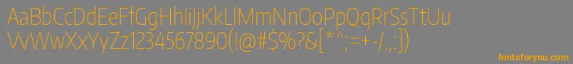 EncodesanscompressedThin Font – Orange Fonts on Gray Background