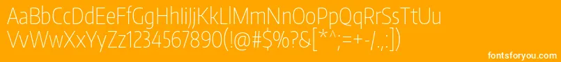 EncodesanscompressedThinフォントについての詳細 フォントEncodesanscompressedThin – オレンジの背景に白い文字
