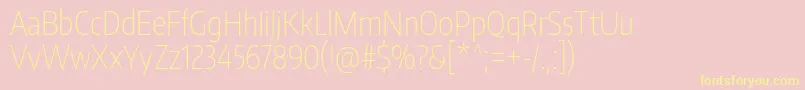 fuente EncodesanscompressedThin – Fuentes Amarillas Sobre Fondo Rosa