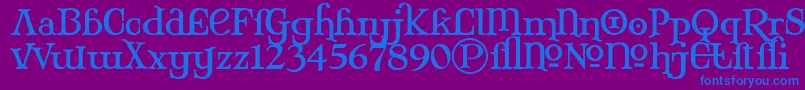 MaryJaneAlternate Font – Blue Fonts on Purple Background