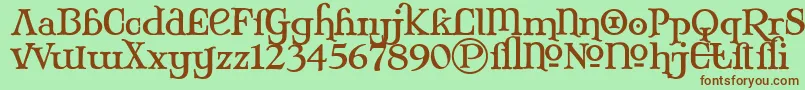 MaryJaneAlternate Font – Brown Fonts on Green Background