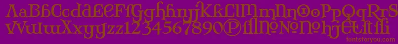 MaryJaneAlternate Font – Brown Fonts on Purple Background